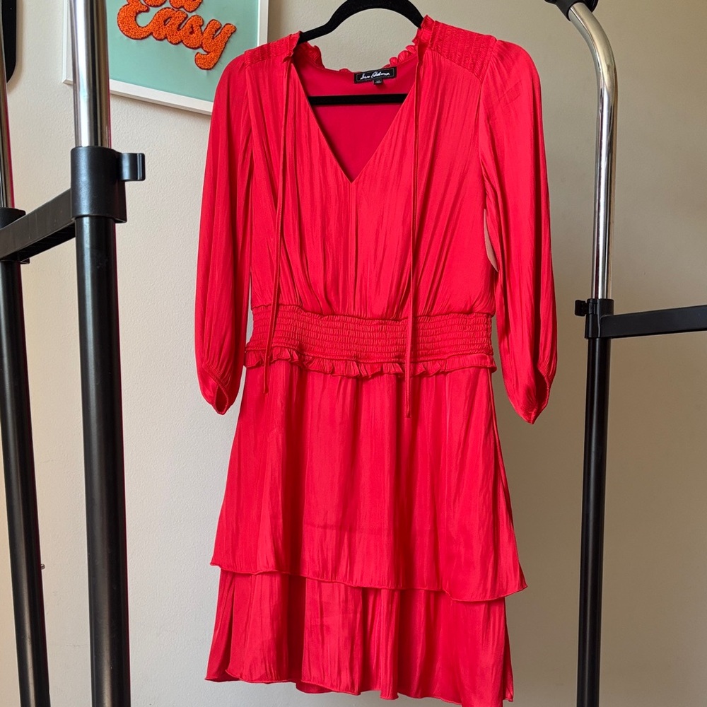 A.L.C. Vibrant Red Long Sleeve Dress